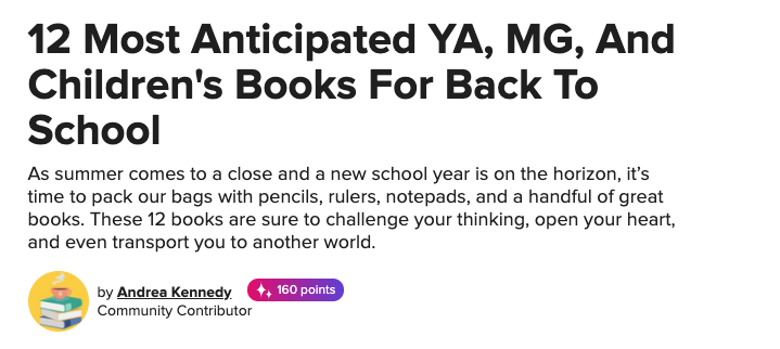 12 Most Anticipated YA, MG, And Children’s Books For Back To School